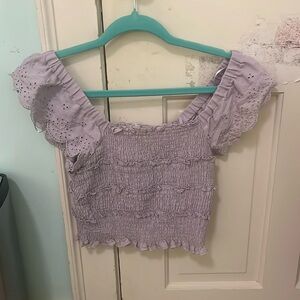 Smocked/eyelet top